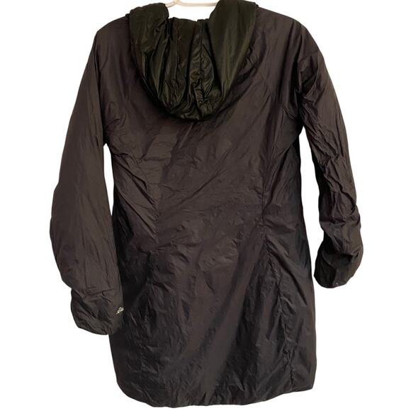 Eddie Bauer Black Weatherproof Down Jacket Hooded Lightweight Coat - Picture 3 of 7